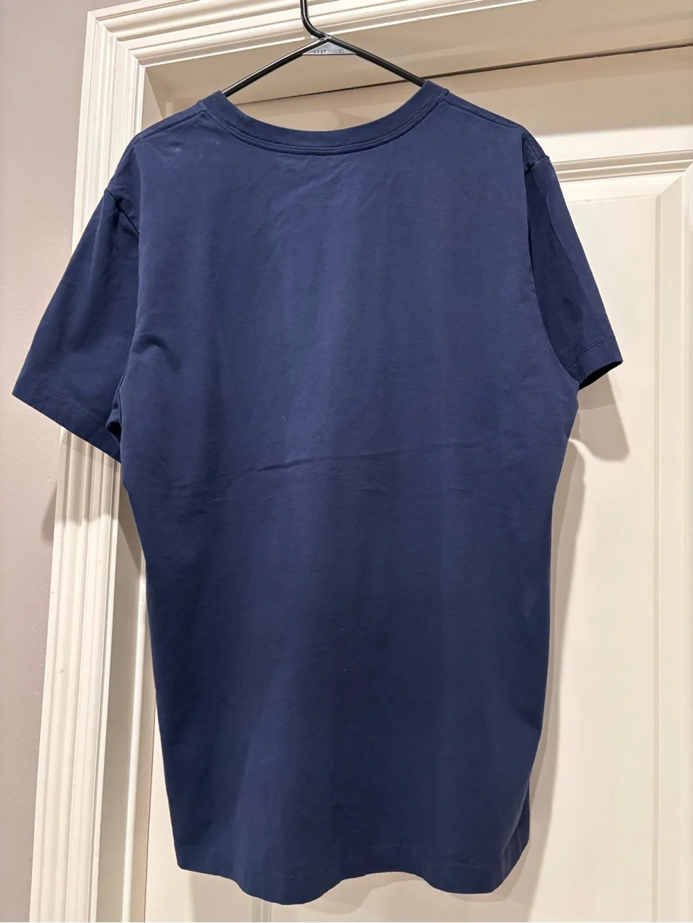 Jordan Navy Short Sleeve Graphic Tee with White Print